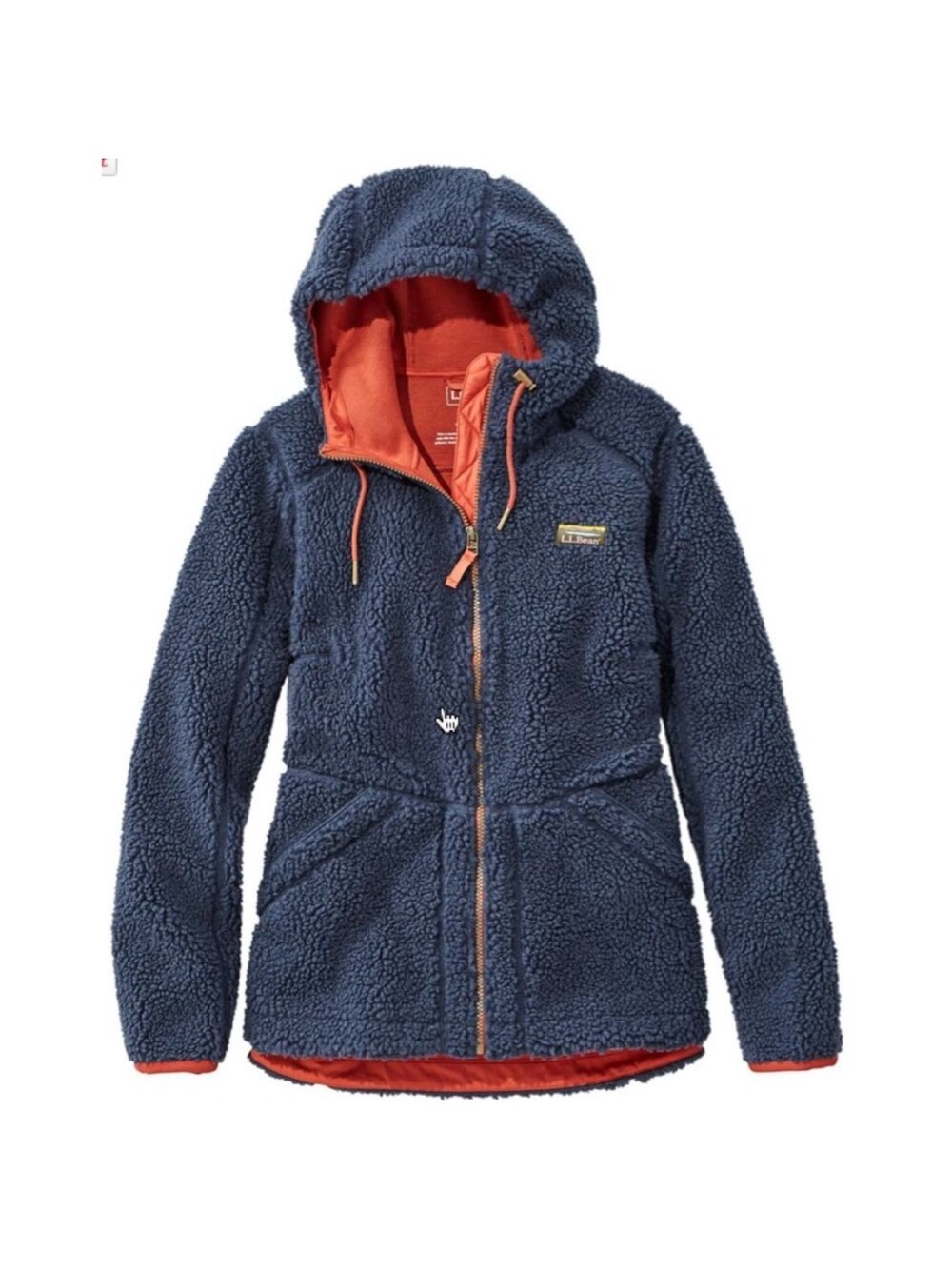LL bean mountain pile fleece hoodie - women’s L